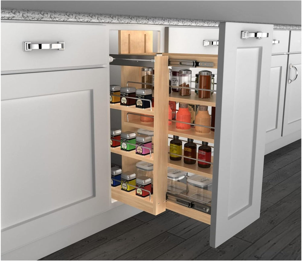 Rev-A-Shelf 448-BSKS-3C Wood Classics 3" W Base Cabinet Pull Out Organiz...