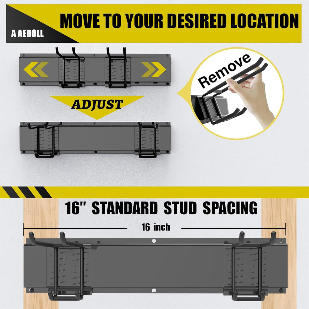 49.5" Garage Tool Organizer Wall Mount, 500lbs Tool Storage Organizer wi...