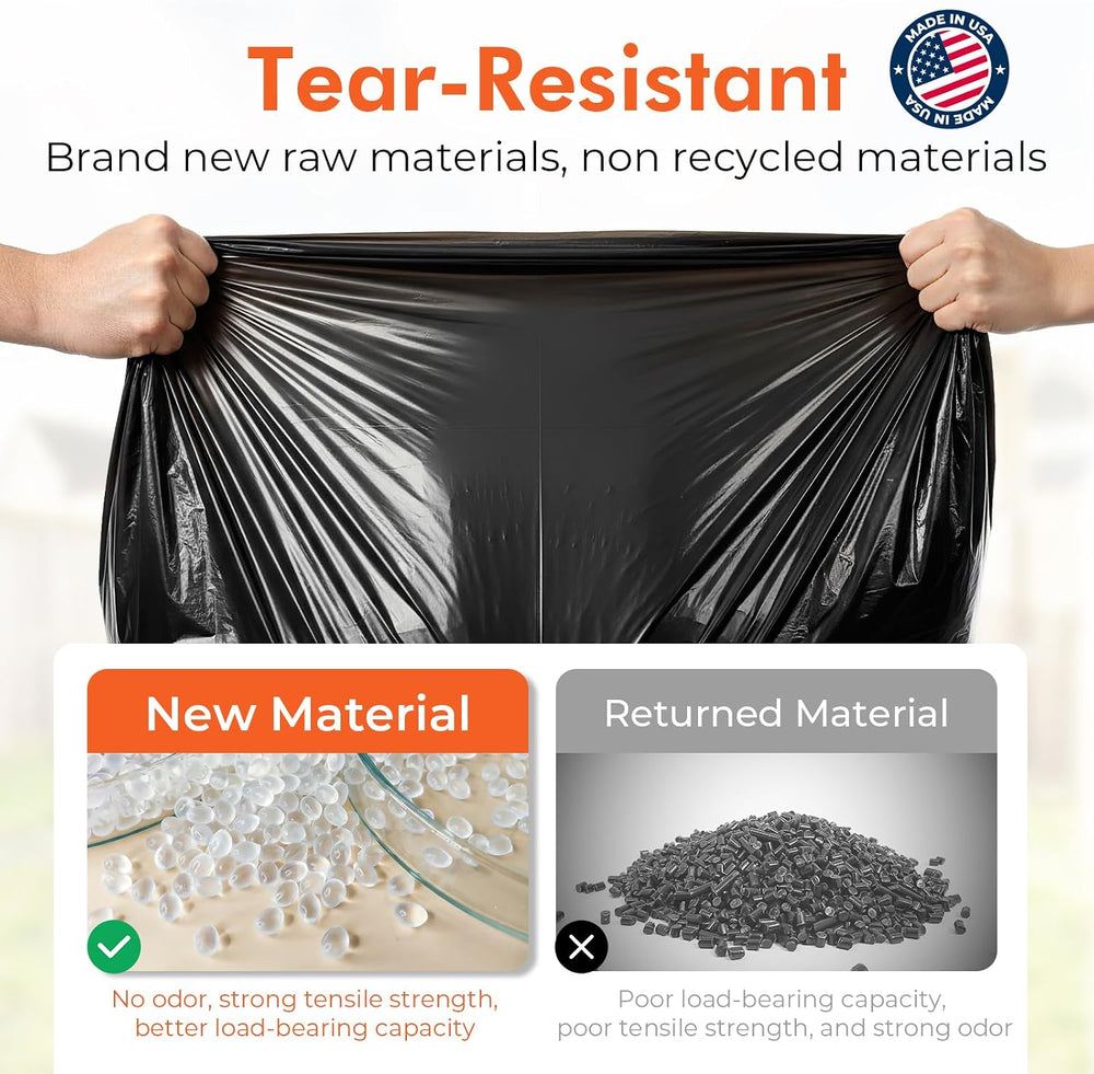 Delxo 55-60 Gallon Trash Bags, 150 Count, 40×54'' Large Black Garbage...