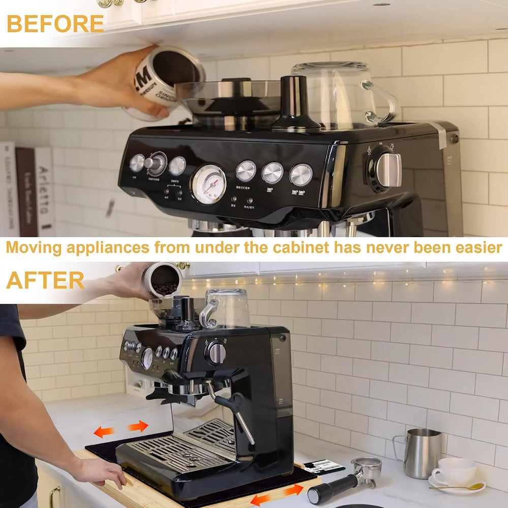 MinBoo Bamboo Appliance Slider,Sliding Tray for Coffee Maker, Kitchen Counter...