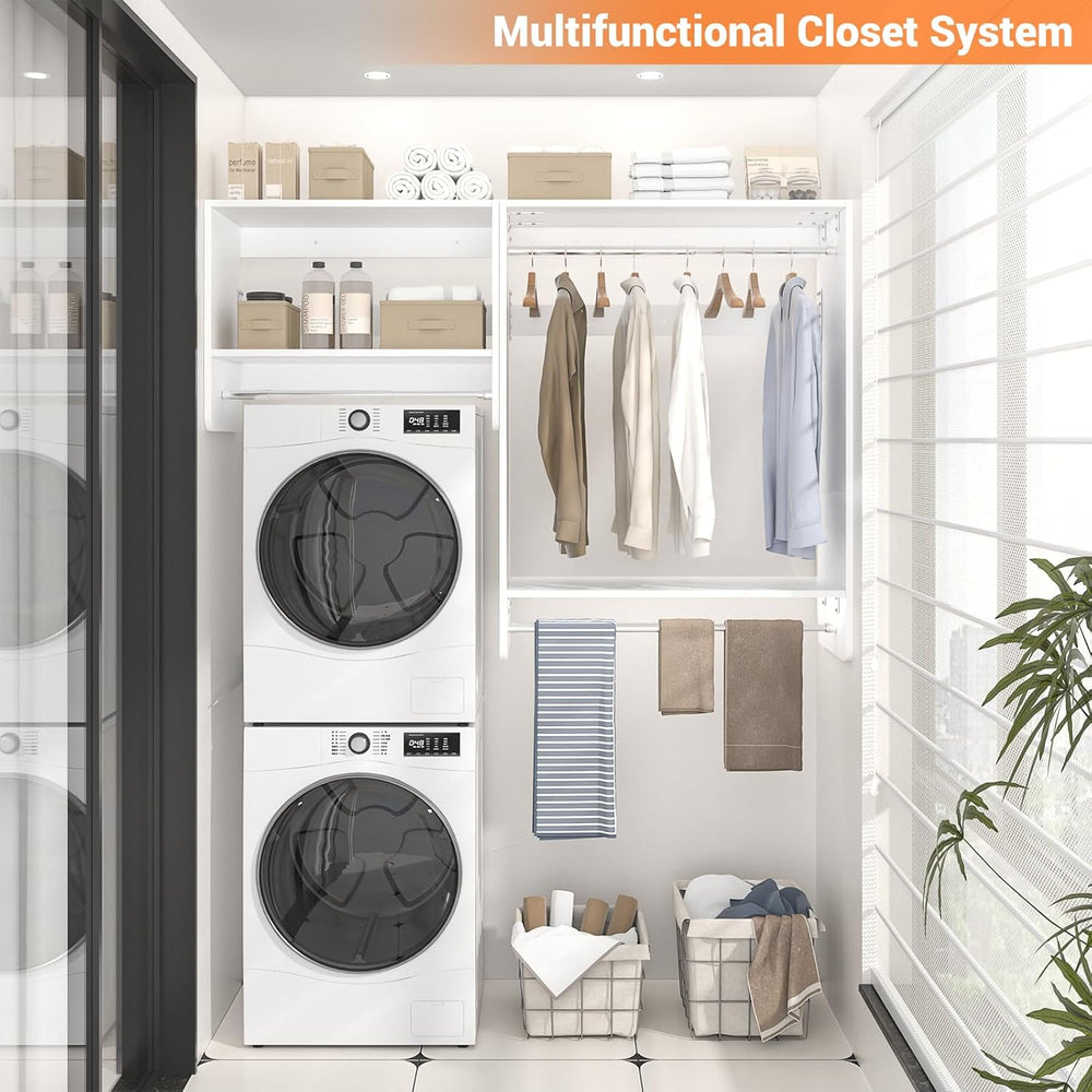 Unikito 36” - 60” Closet System, 5FT Walk in Closet Organizer Starter Kits wi...