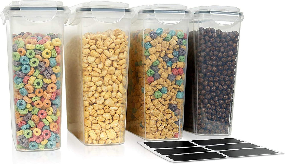 Cereal Containers Storage Set Large (6 Pack) Airtight Food Storage Containers...