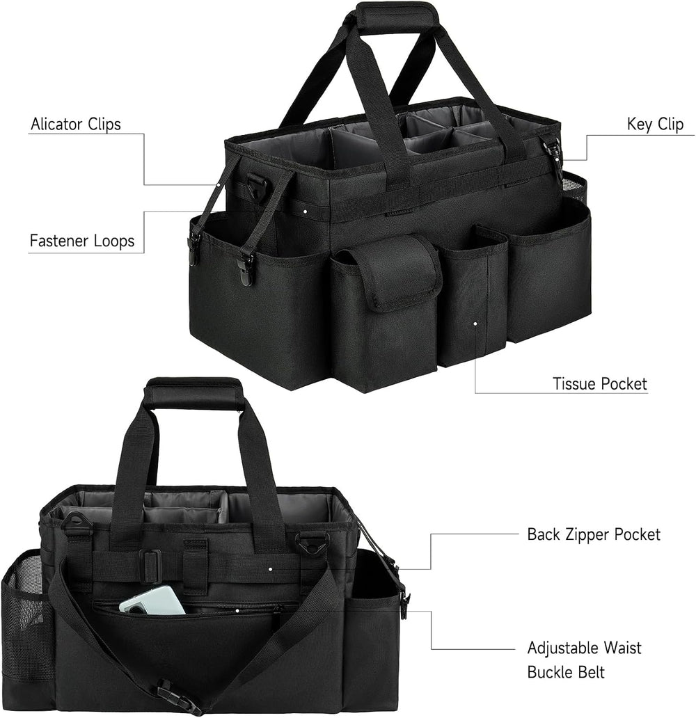 Cleaning Caddy Bag,Large Cleaning Supplies Organizer with Handle for Housekee...
