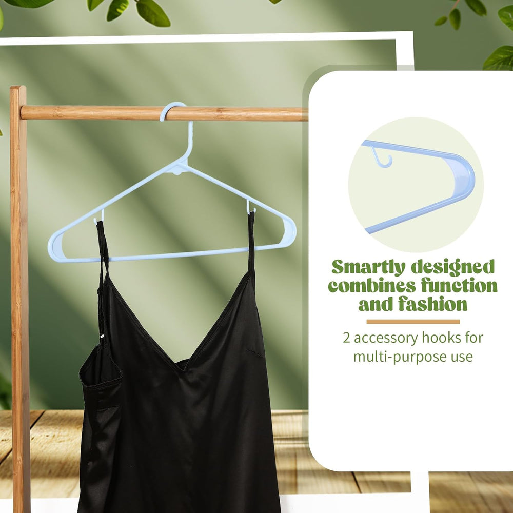 Jetec 120 Pcs Plastic Clothes Hangers Bulk Heavy Duty Hangers with Hooks Dura...
