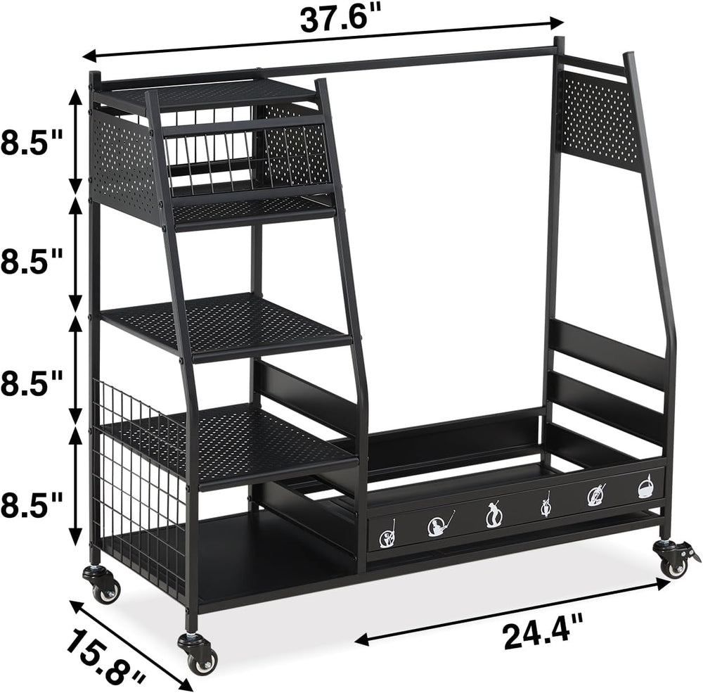 Lauren&Harold Golf Bag Organizer Garage Storage, Golf Storage Rack Stand ...