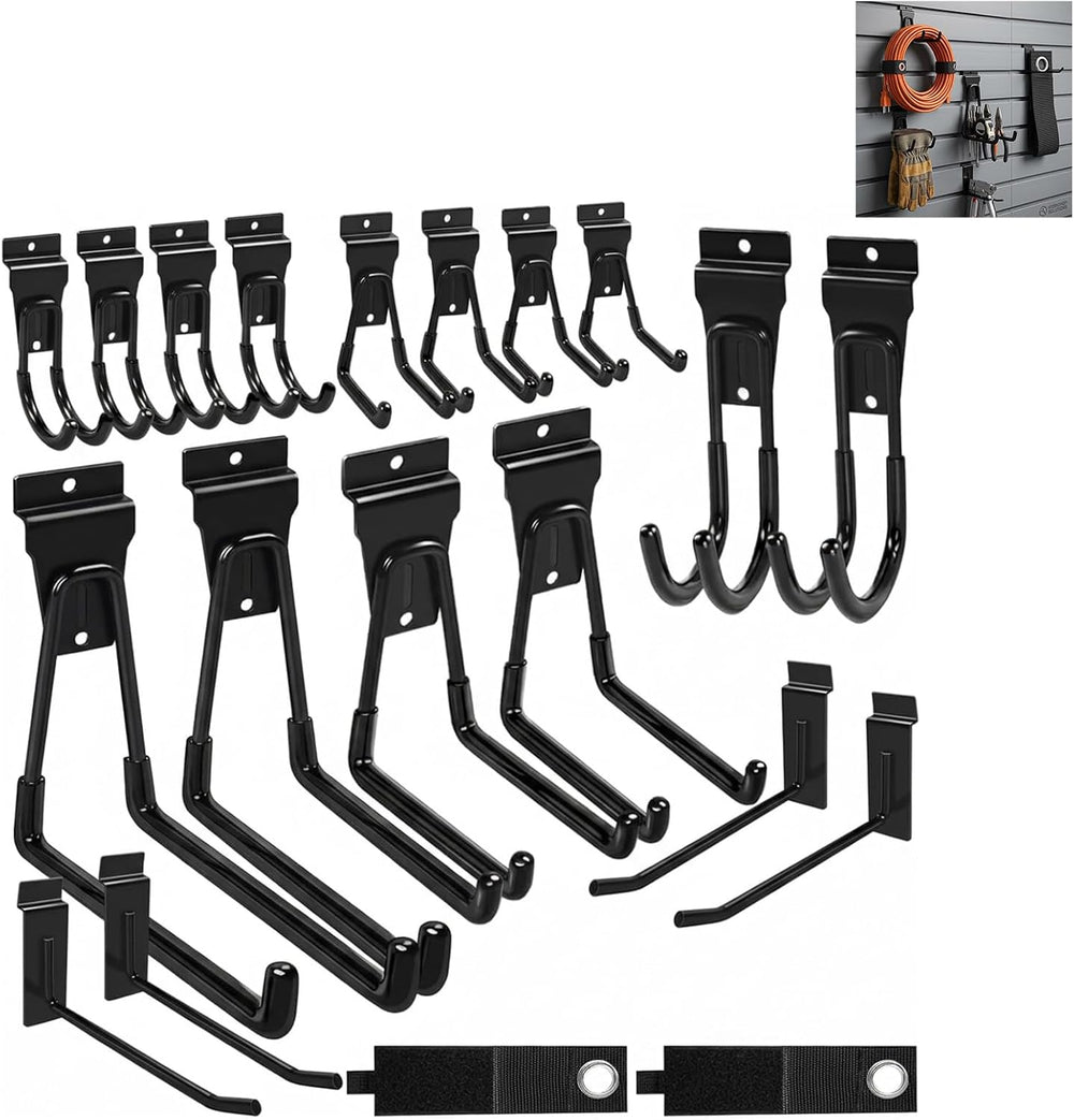 Slatwall Hooks 20Pack, Heavy Duty Slatwall Accessories for Garage