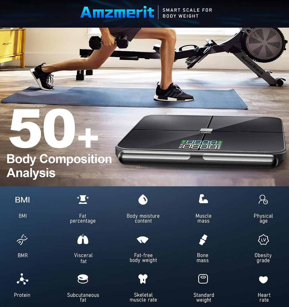 Smart Scale for Body Weight with Handle, Body Composition Analyzer