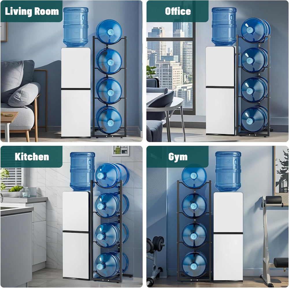 MYLOLF 5 Gallon Water Jug Holder : 4 Tier Water Jug Stand Holder for 5 Gallon...