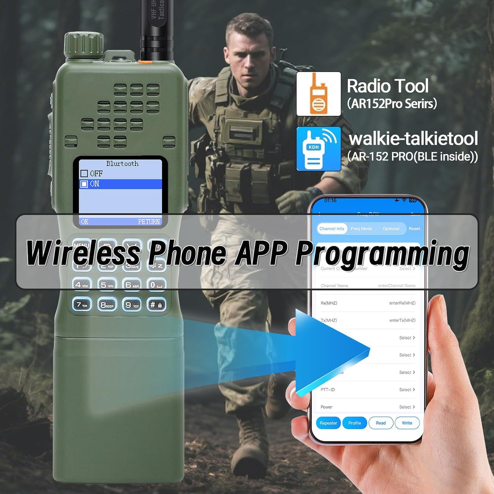 BAOFENG Radio AR-152 PRO Ham Radio Handheld 10W Rechargeable Walkie Talkies L...