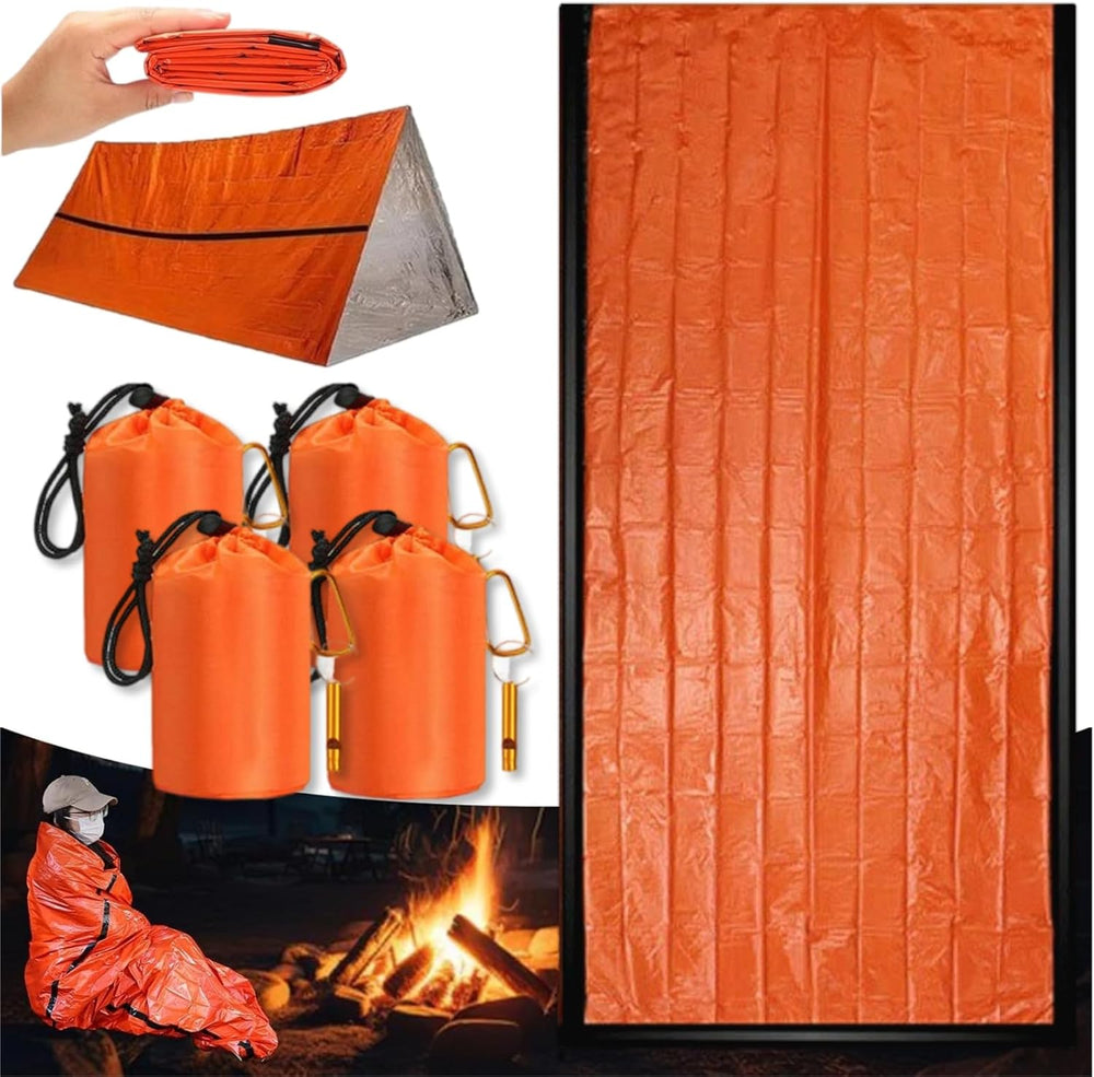 Emergency Sleeping Bag with Whistle, Portable Emergency Survival Bag, Lightwe...