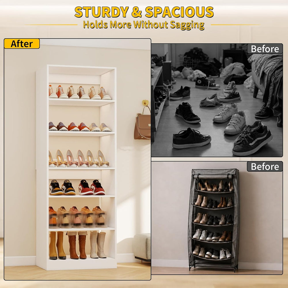 Closet System with Drawers, 4FT-10FT Closet Shelving System Modular Walk in C...