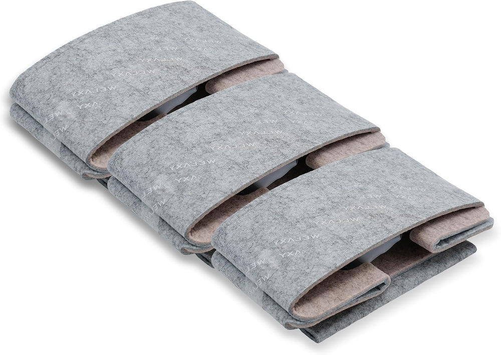 Storage Basket Collapsible Felt Shelf Open Organizer Bin Grey Beige
