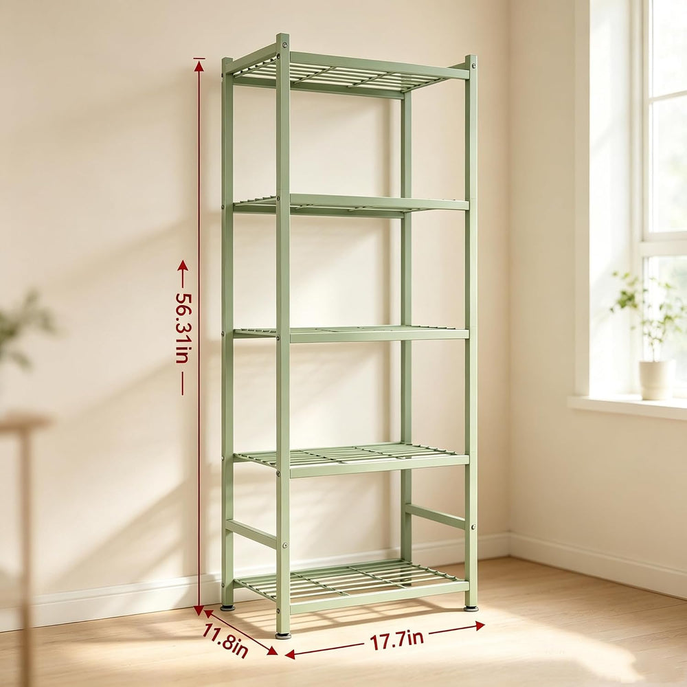Storage Shelves, Metal Shelving Unit with Adjustable Feet, Shelf Organizer fo...