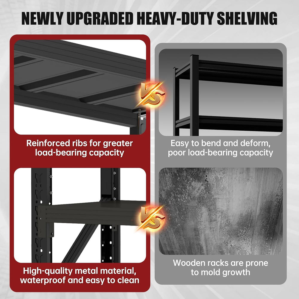 60" W x 24" D x 79" H Metal Garage Shelving Heavy Duty, 4 Tier...