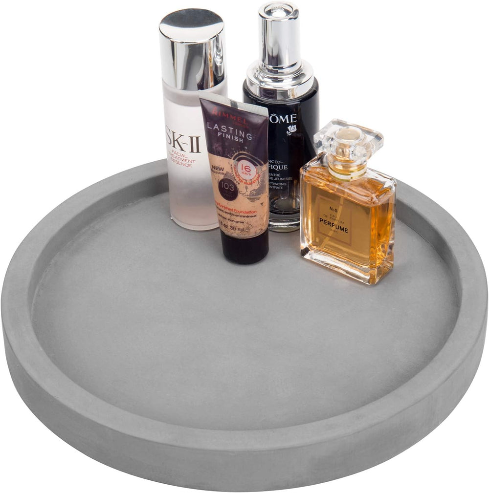 MyGift 11 Inch Gray Concrete Vanity Tray, Perfume & Cologne Organizer