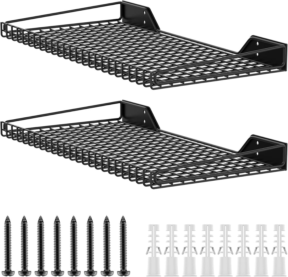 WALMANN 2-Pack Garage Wall Shelf, 23.5" x 12" Wall Mounted Storage ...