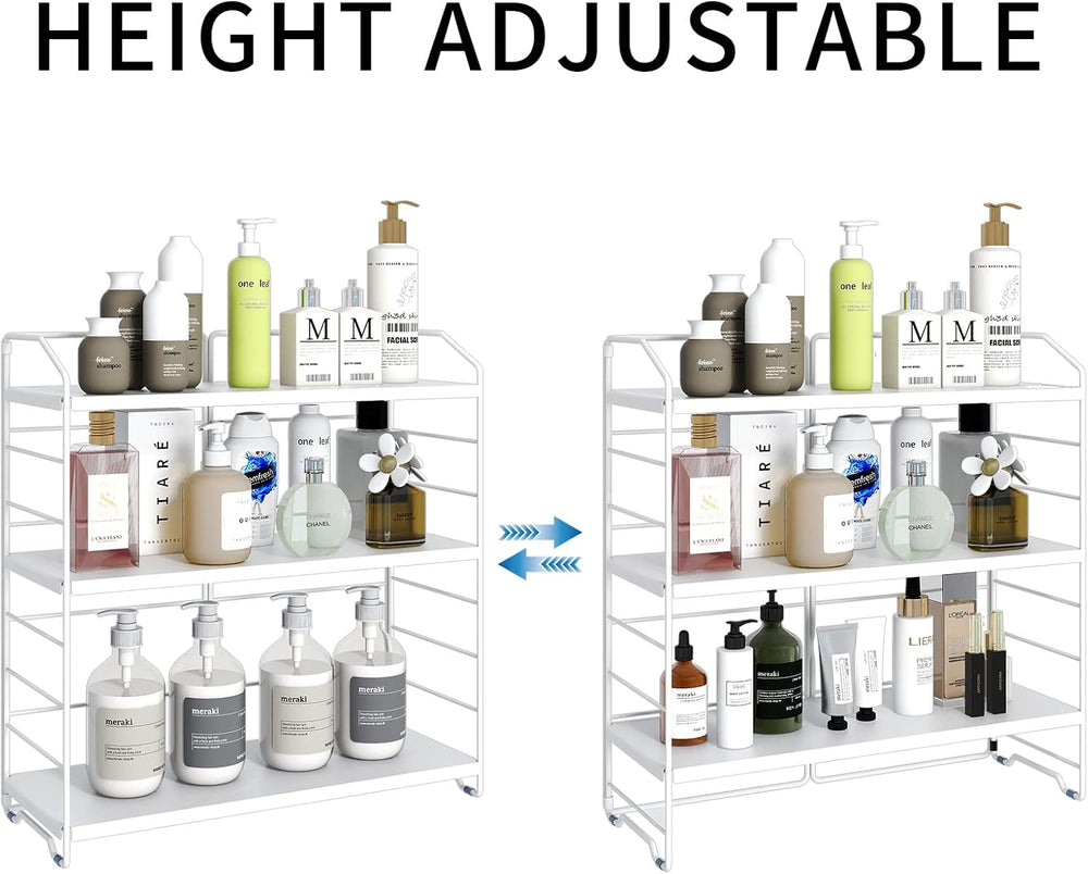 Bathroom Countertop Organizer, 3-Tier Bathroom Counter Organizer, 8-Levels He...