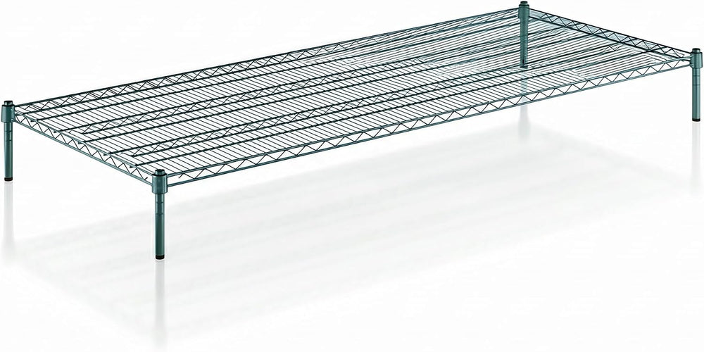 Green Epoxy Wire Storage Shelf, Dunnage Rack, Commercial 1 Tier Small Shelf, ...