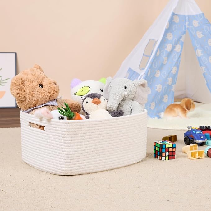Large Storage Baskets for Shelves, Closet Organizers Bins for Clothes Blanket...
