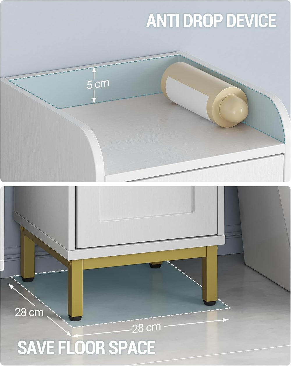 Hzuaneri 4-Tier Narrow Tall Storage Cabinet