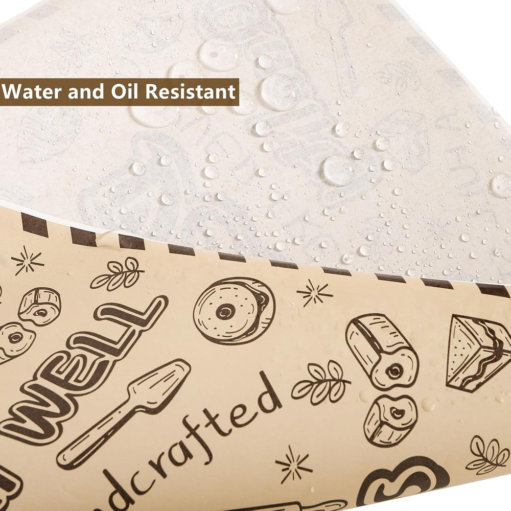 DEAYOU 1000 Pcs Deli Wax Paper Sheets, 12"x12" Grease Resistant Foo...
