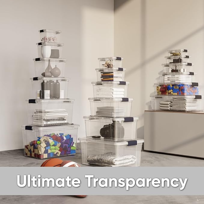 Superio Clear Storage Boxes (4 Pack)