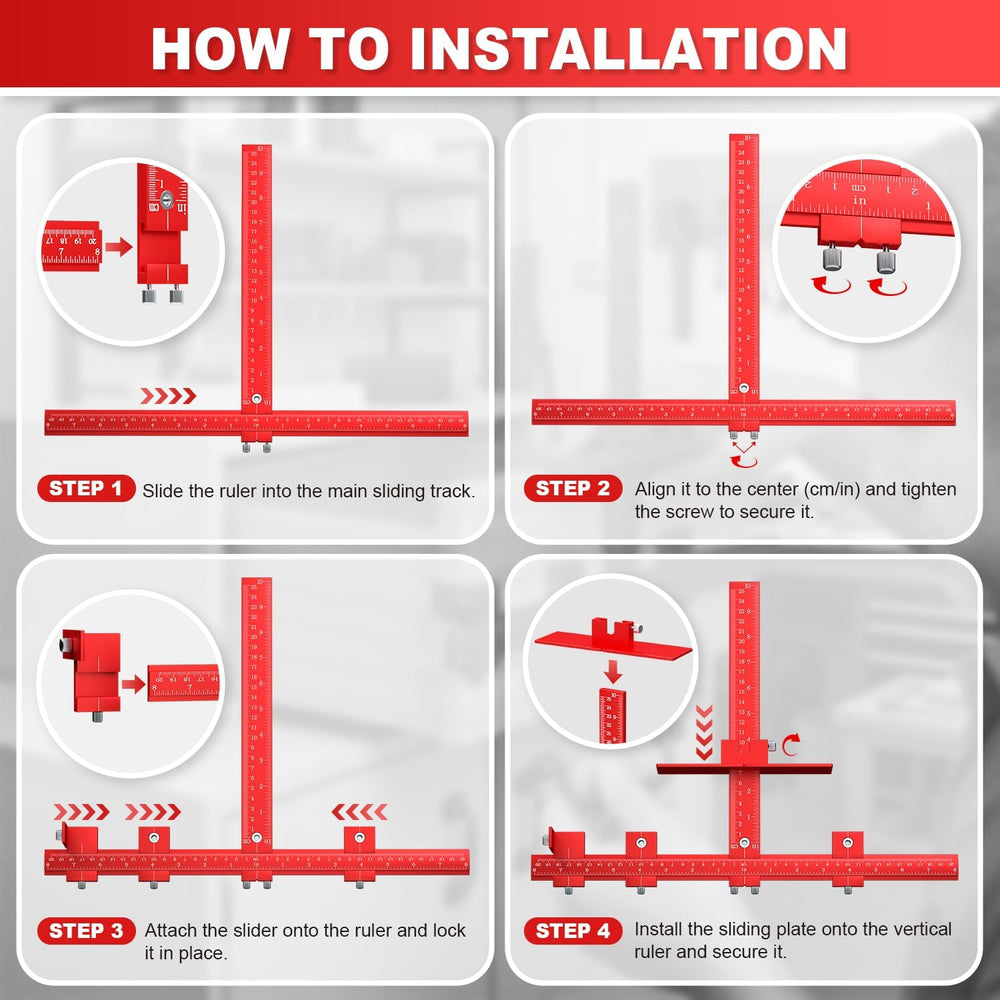 ECY Cabinet Hardware Jig, Adjustable Cabinet Handle Installation Tool