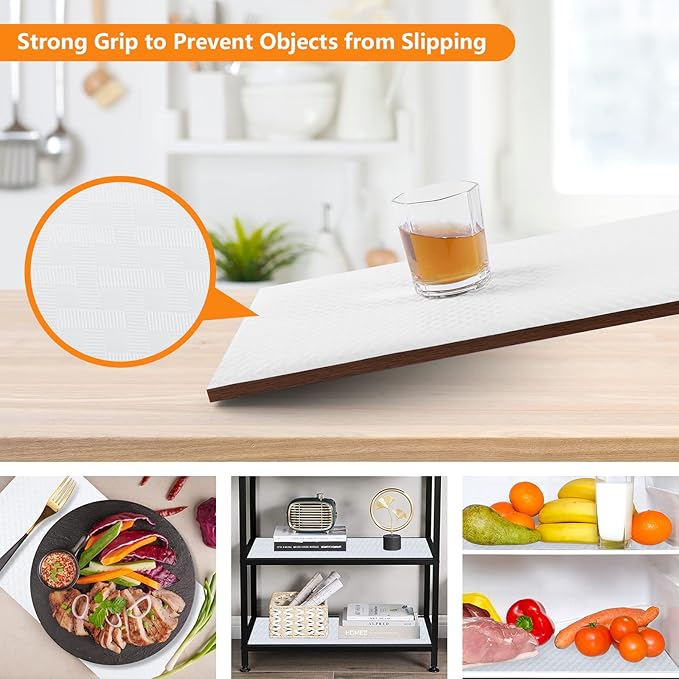 White Shelf Liner Kitchen Cabinet Liners Refrigerator Liners Waterproof &