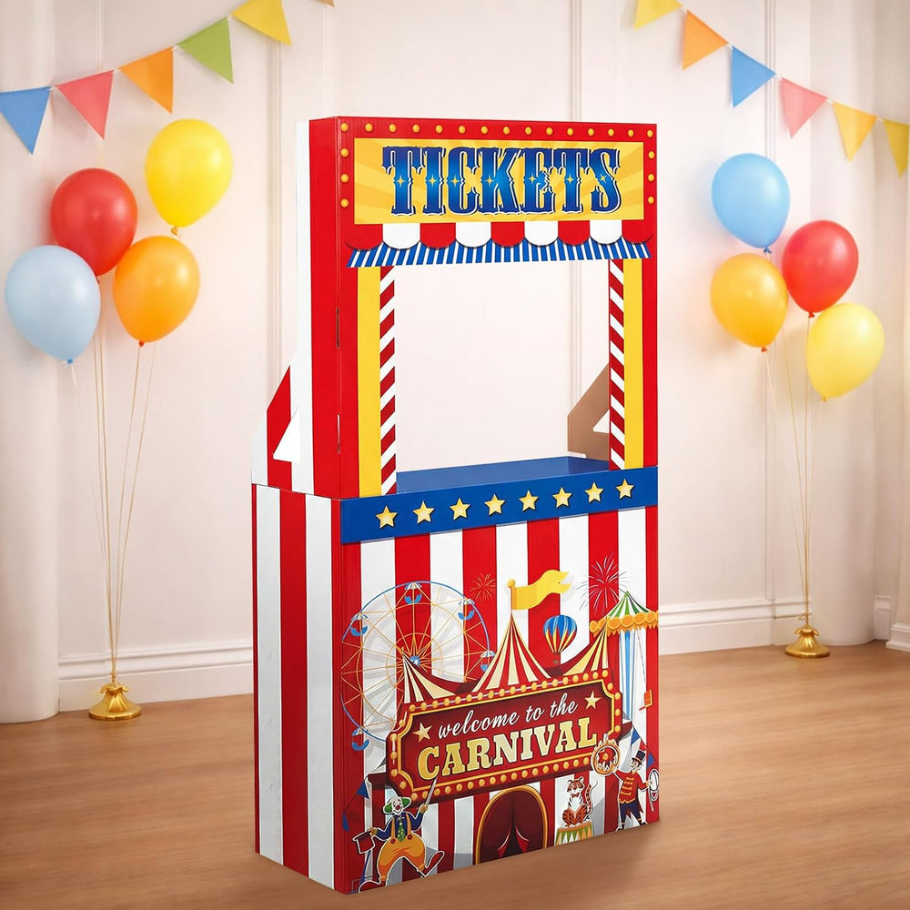 3D Circus Halloween Ticket Booth Creepy Carnival Decorations