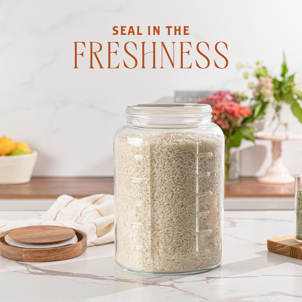 kitchentoolz Extra Large Mason Jar - 1 Gallon Glass Wide Mouth Jar with Airti...