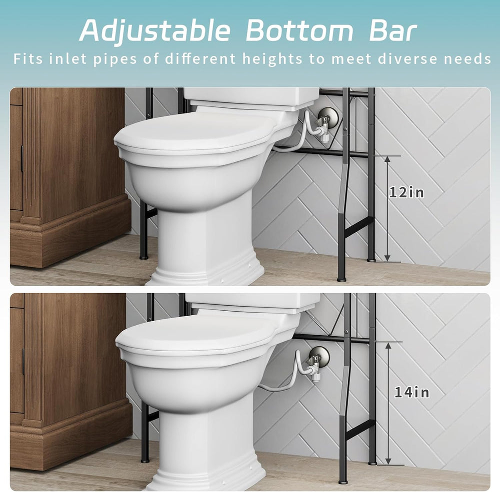 Over the Toilet Storage Shelf 3-Tier Adjustable Bathroom Organizers and Stora...