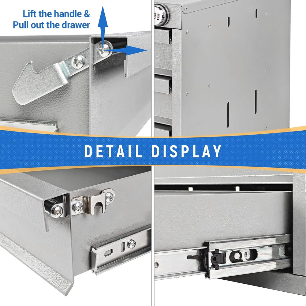 AA Products Model DW-1650 2 Tiers Drawer Cabinet with Password Lock Designed ...