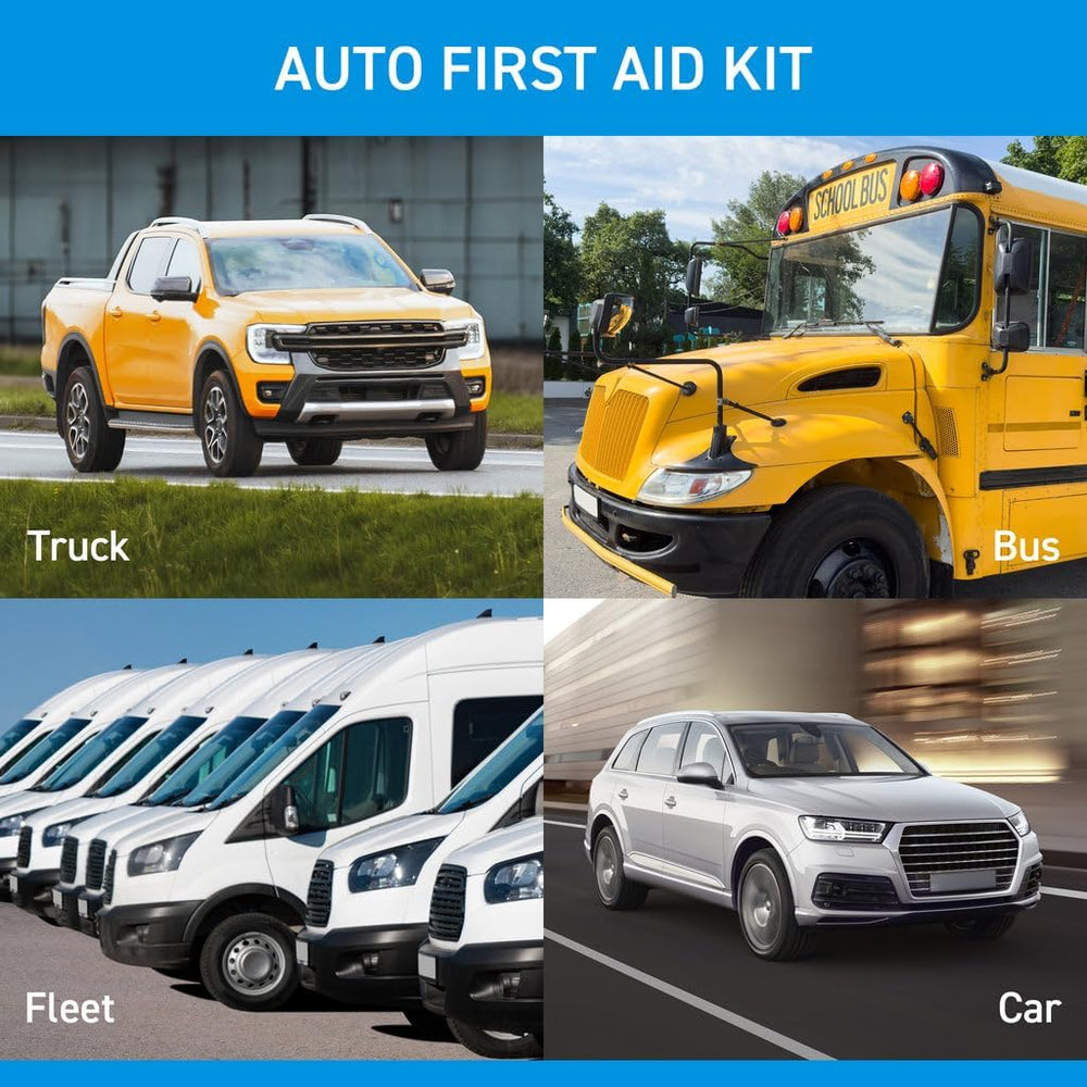 Auto First Aid Kit for Car, Truck, Vehicles, 100 Piece - OSHA Compliant