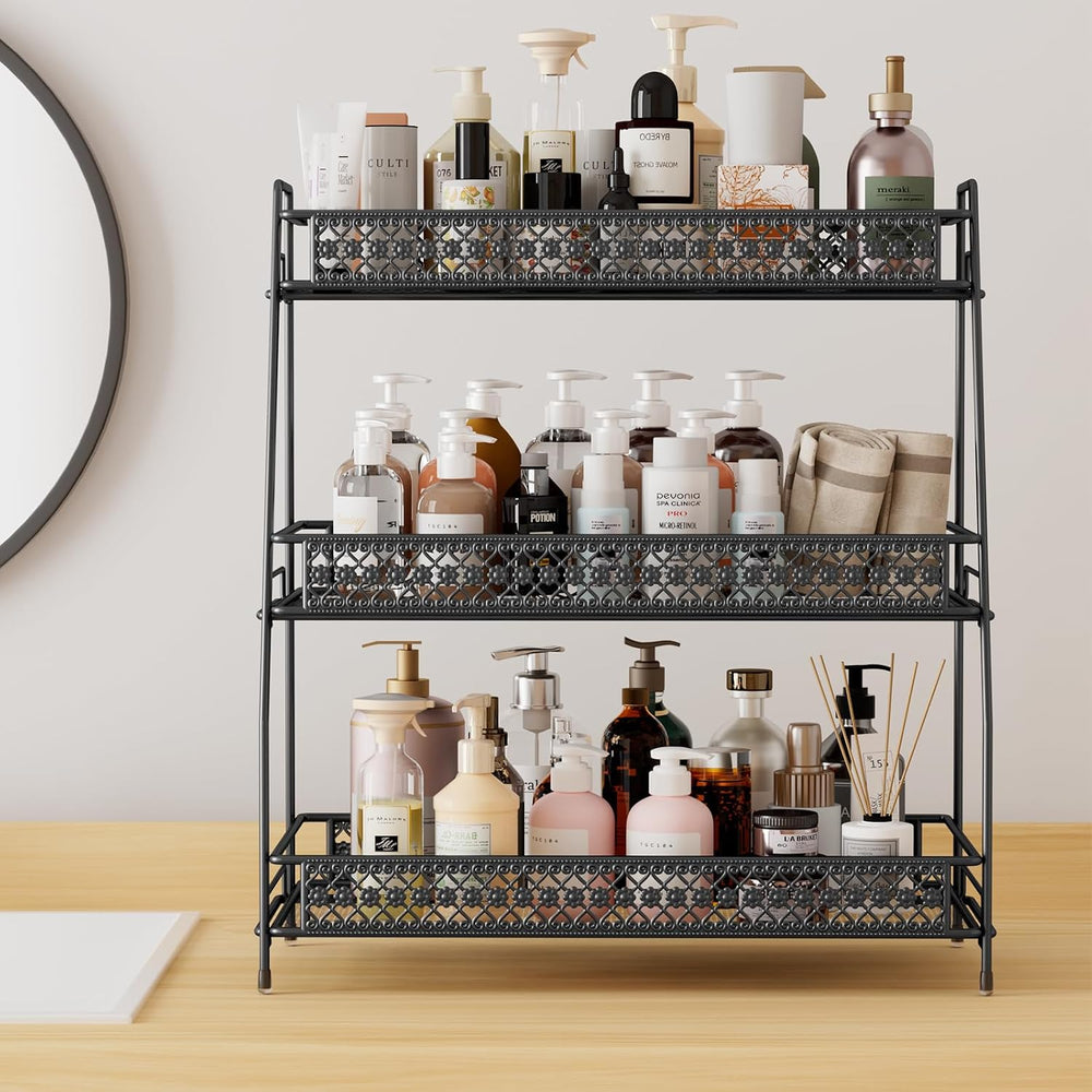 Vintage 3 Tier Spice Rack Organizer for Kitchen Counter
