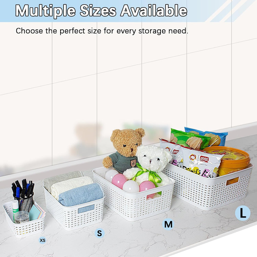 Soddeph Plastic Storage Baskets for Cabinets, Household Pantry Organization w...