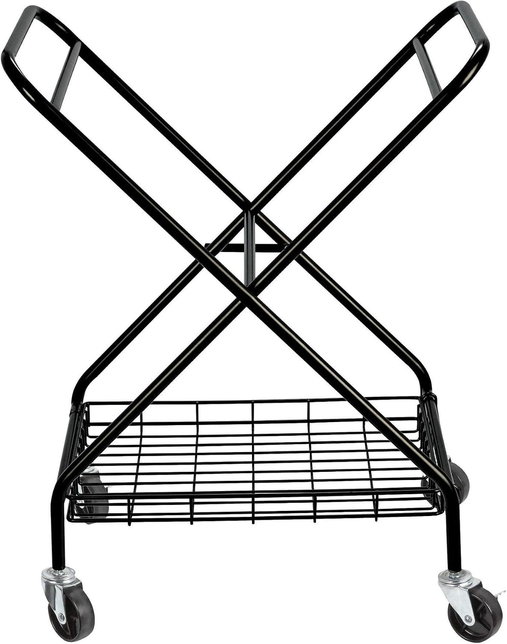 Artesa Verona Collapsible Laundry Cart with Basket, Black Large
