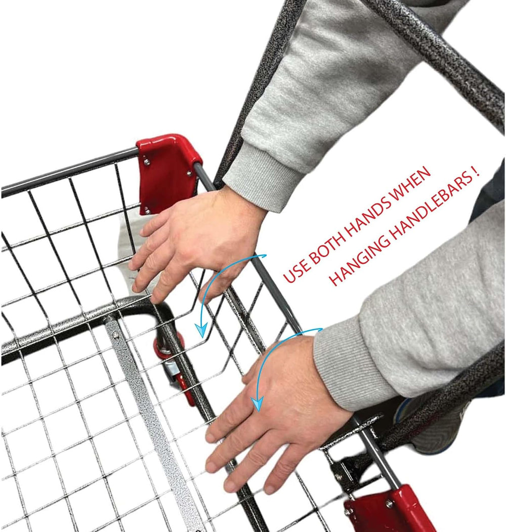 Heavy Duty Laundry and Grocery 1.8 Bushel Cart with U-Handle, 5" Wheel (...