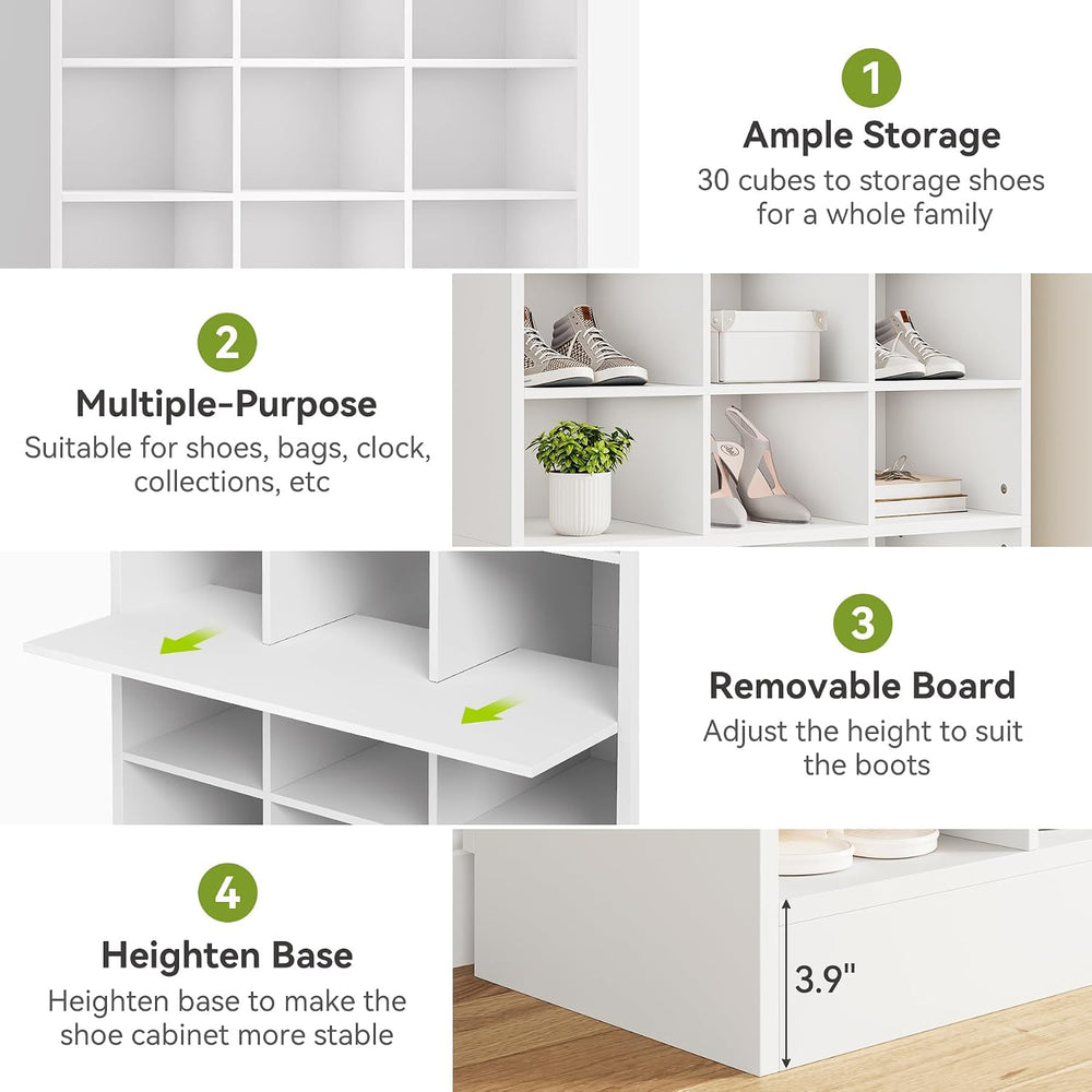 LITTLE TREE 70.9" Tall Shoe Rack, 10-Tier Freestanding Shelf, Max. Store...