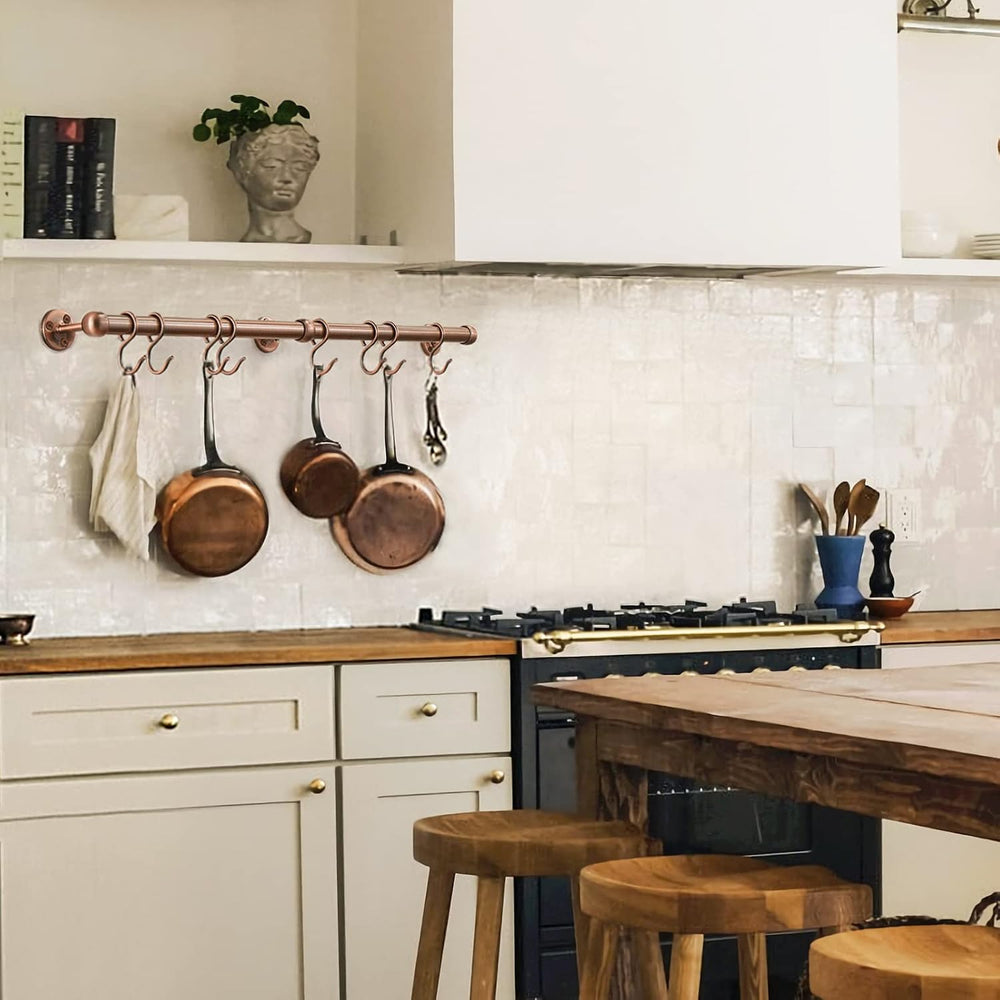 ROTHLEY Stainless Steel Pot and Pan Hanger: 23.7 Inch Wall Mounted Hanging Po...