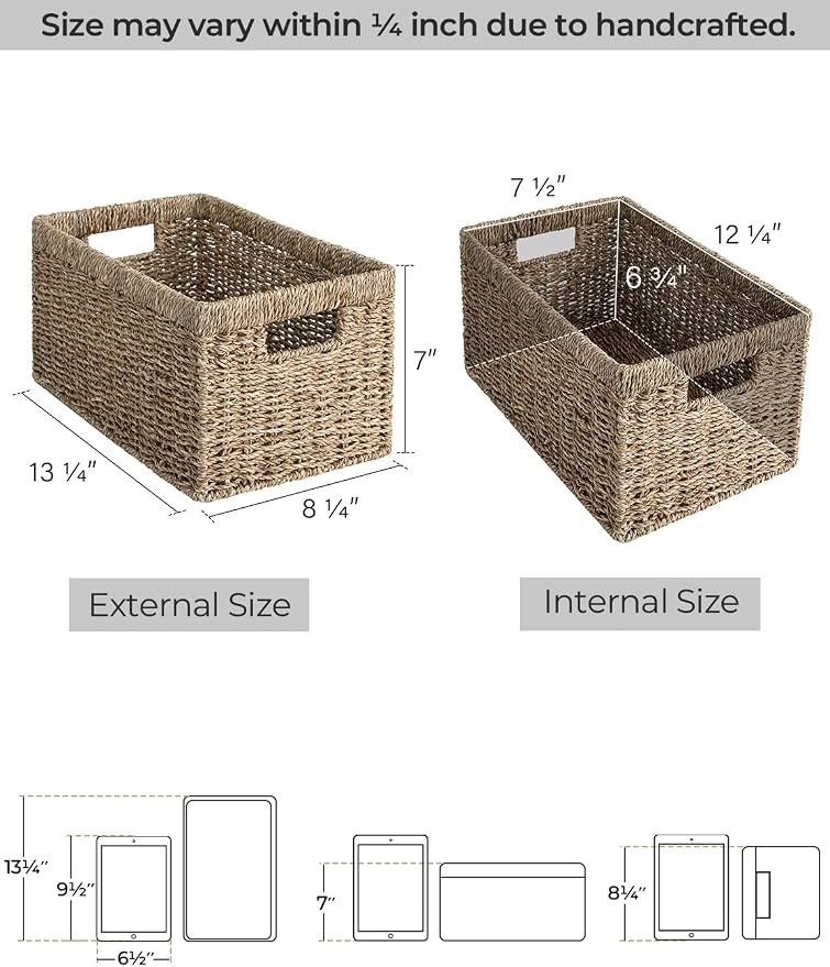 StorageWorks Wicker Storage Basket (2-Pack)