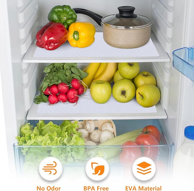 Shelf Liners for Kitchen Cabinets Refrigerator Liners Waterproof & Oil-Proof