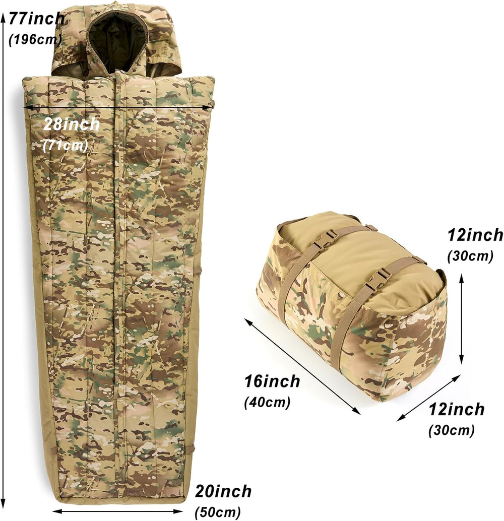 MT British Army Pattern 1958 Style Sleeping Bag with Compression Sack