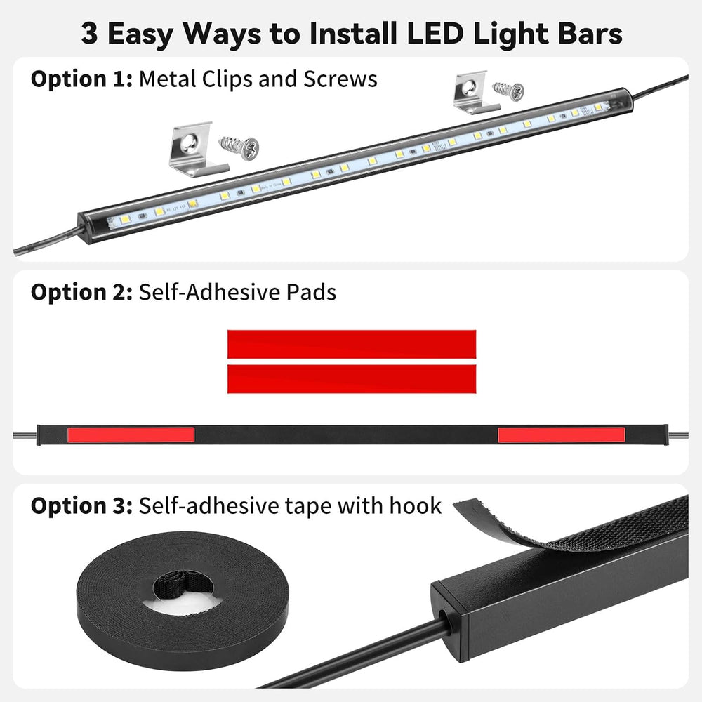 Gun Safe Light Kit, Door Sensor LED Light Bars, 5000K Daylight, 6-Pack 12-Inc...