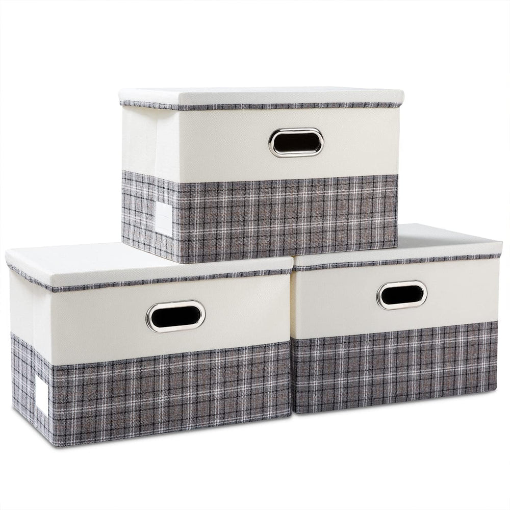PRANDOM Large Collapsible Storage Bins (3-Pack)