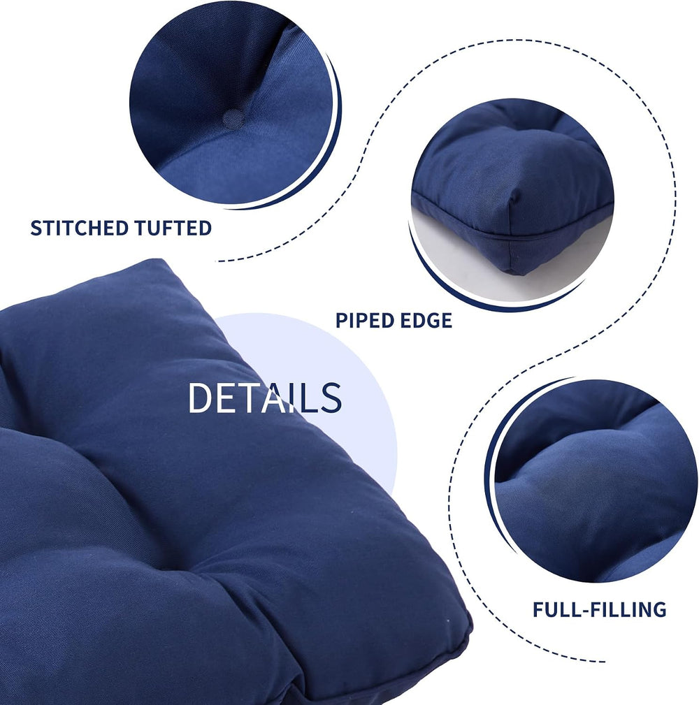 Outdoor Bench Cushion, 48x18x5 Inch, Navy Blue
