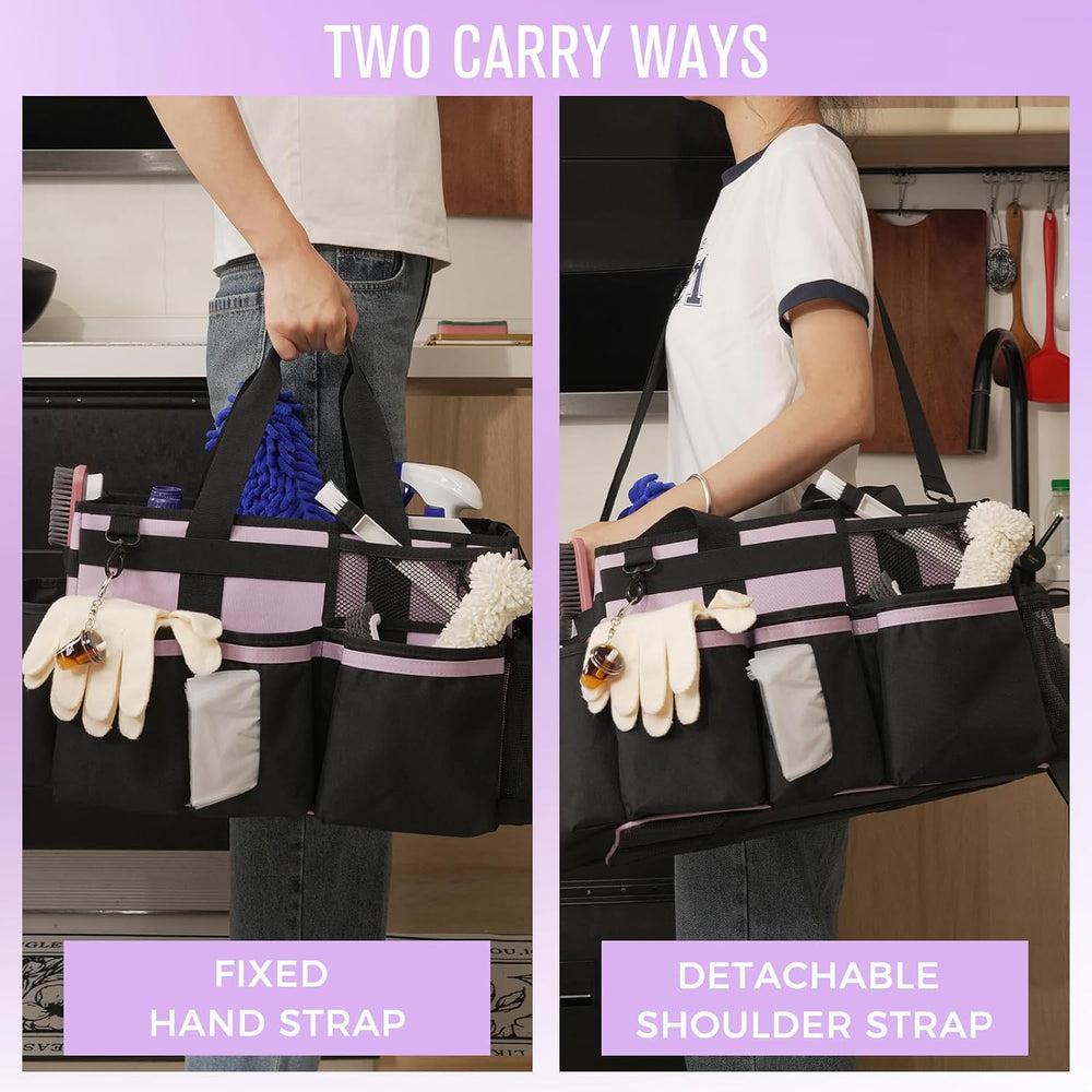 SCAVATA Wearable Cleaning Caddy, Cleaning Caddy Supplies Organizer with Handl...