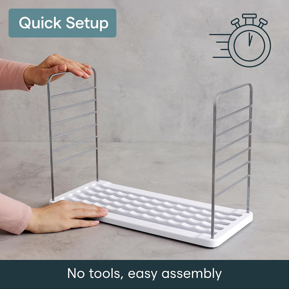 YouCopia UpSpace 12 Water Bottle Organizer, Adjustable Tumbler Cabinet Rack