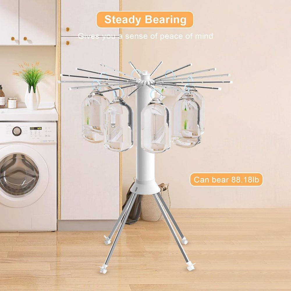4-Legged Clothes Drying Rack Foldable, Outdoor Collapsible Drying Rack Clothi...