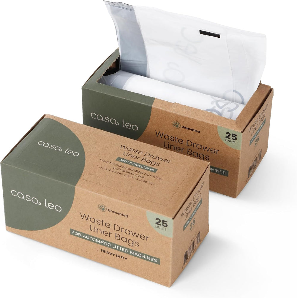 Casa Leo Waste Drawer Liners, 50 Automatic Litter Box Bags
