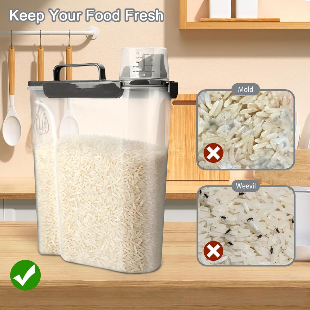 Komzon Rice Storage Containers, Airtight Cereal Containers Storage, BPA Free ...
